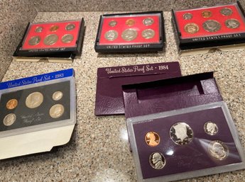 U S Proof Sets Silver Coins 1980-1985