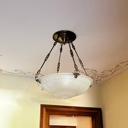 An Antique Reproduction Victorian Bowl Pendant Light