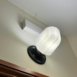 A Small Bulkhead Vintage Style Light Fixture - Basement Stairs