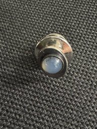 Sterling Silver Front Tie Tack .78 Grams Including Stones