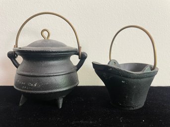 Pair Of Cast Iron Pots