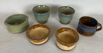 Six Guccione Pottery Pieces