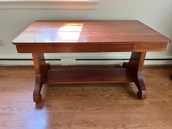 Vintage Cherry Finish Wood Table