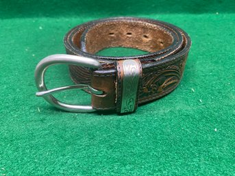 Silver Creek Collection Genuine Leather Cowboy Belt With Eagles. Size 38. Made In U.S.A. Yes Shipping.