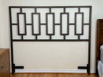 A Contemporary Geometric-Patterned Headboard In Powder-Coated Steel, Queen Size