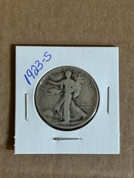 Beautiful 1923-S Walking Liberty Half Dollar Silver Coin