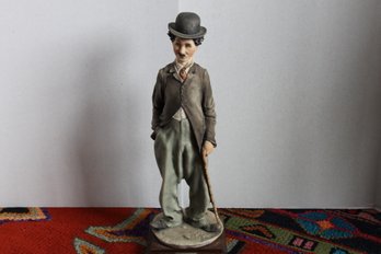 G Armani Charlie Chaplin Silent Film Movie Star Figure Statue - Hard To Find With Cane
