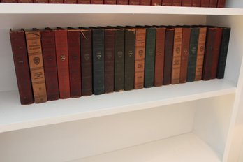 Lot Of Twenty One Antique Harvard Classics Shelf Books