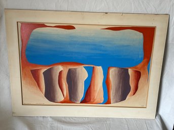 Large Vintage Mid Century Modern Painting #2- Same Artist As The Former, And Just Am Amazing In Person