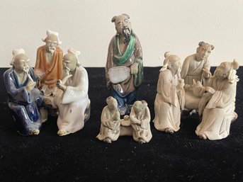 Set Of Chinese Mudmen Figurines