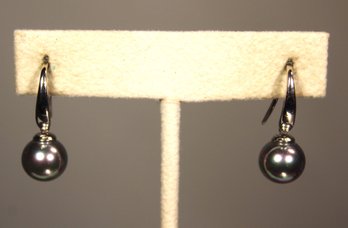 Fine Sterling Silver Ball Formed Drop Pierced Designer Earrings