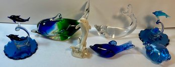 Lot Of Glass Aquatic Animals