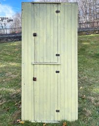 A 19th Century Bead Board Farmhouse Corner Cabinet