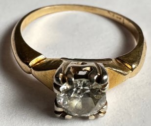 Vintage 14 Karat Gold & Diamond Ring, Size 6.25
