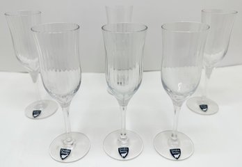 6 Orrefors Fluted Cordial Glasses, Unused