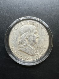 1962 Benjamin Franklin Silver Half Dollar