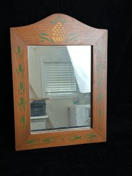 Pineapple Painted Framed Mirror