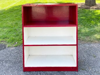 A Vintage Painted Wood Bookcase