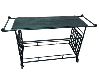 IndoorOutdoor Wheeled Metal Serving Cart