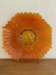 Large Glass Sunflower Center Bowl