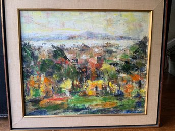 Mid Century Landscape Painting - Fall Patterns - On Canvas