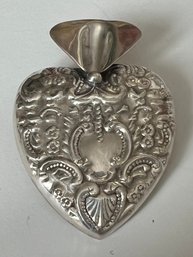 VINTAGE STERLING SILVER POSEY TUSSY HOLDER BROOCH (FLOWER HOLDER)