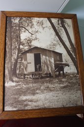 Bin Of Antique Framed Prints And Photos