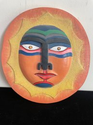 Vintage Native American Wooden Face Mask