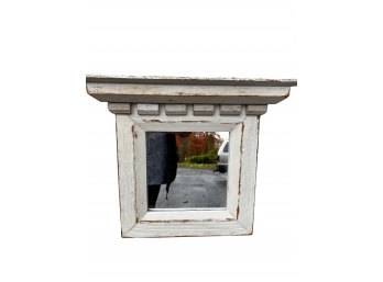 Small Shabby Chic Inspired Wall Mirror With Crown Moulding