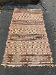 Early Hand Knotted CAUCASIAN Middle Eastern Rug- Clean Geometry With A Muted Color Palette