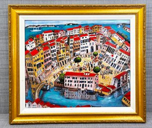 A Canvas Print, Wedding In Venice, Signed And Numbered By Artist Michal Meron 18/250