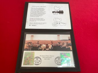 Woodstock Music Festival 25th Anniversary 1969-1994 Commemorative Stamps With COA