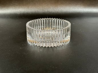 A Smaller Cut Crystal Hostess Bowl By Mikasa, Diamond Fire Pattern