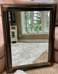 Elegant Two-tone Mirror With Slight Floral Accents