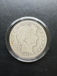 1912-D Barber Silver Half Dollar