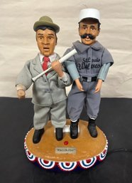 Working Vintage Animated Abbot & Costello Who's On First Motion Comedy Figures. LP/C3