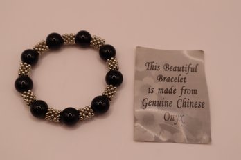 Genuine Chinese Onyx Stretch Bracelet