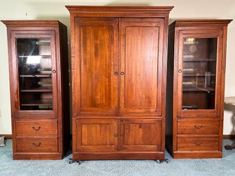 A Three-Piece Entertainment Center By Ethan Allen