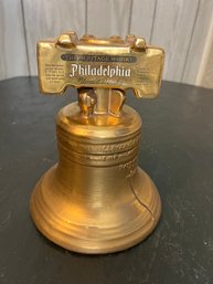 Philadelphia Liberty Bell Bicentennial 22k Gold Whisky Bottle