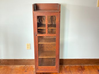 Antique Geo A Flint Oak Cabinet