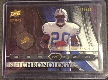 2008 Upper Deck Icons Barry Sanders Insert Card - M