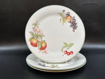 A Trio Of Dinner Plates By Royal Doulton, Ashberry Pattern
