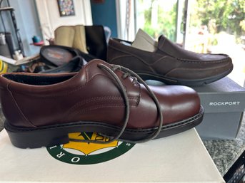 2 Pair Mens Shoes NEW IN BOXES  - ROCKPORT & DEER STAG