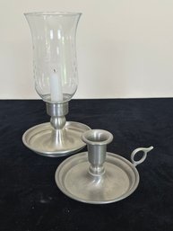 Pewter Candlestick Holders