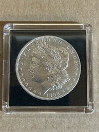 Beautiful 1898 Morgan Silver Dollar In Plastic Case