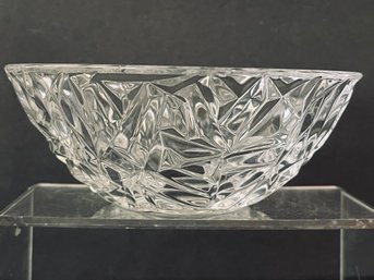 Tiffany & Co. Small Decorative Crystal Bowl Geometric Design