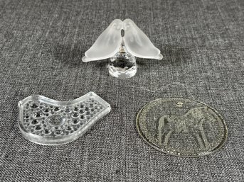 Decorative Glass Items: Crystal Dove & Suncatcher Ornaments