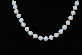 Vintage Japan White Bead Necklace