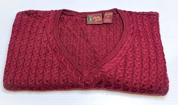 Bobby Jones Cable Knit Red Sweater- Men's Size Medium