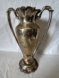 Large Antique 1909 Trophy- Local Piece- Won By Period Middletown Politician Charles L Fisk